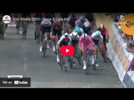 Vdeo del ltimo kilmetro de la 5 etapa del Giro de Italia 2025